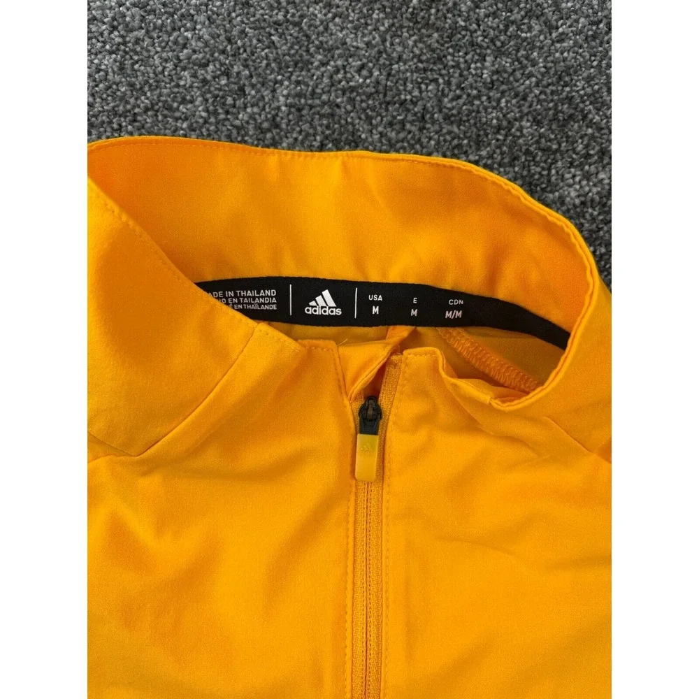 Adidas Jacket Mens Medium Collegiate Game Mode Long‎ Sleeve Quarter Zip Yellow